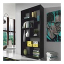 Többfunkciós könyvespolc, fekete - SANDON