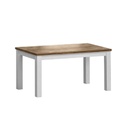 Tölgy étkezőasztal, bővíthető, 160x82 cm, fehér - ENGLISH COTTAGE