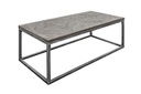 Tömörfa dohányzóasztal, fém vázzal, 120x60 cm, szürke - OTAWA
