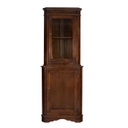Tömörfa sarokszekrény, vitrinnel, nyírfa – TRAVIATA