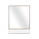 Tükör, 63x81 cm, fehér-dohánytölgy - PABLO