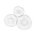 Tükör szett, fém kerettel, fekete - MEDUSES