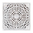 Tükrös falikép, etno díszítéssel, 58x58 cm, fehér - TAPIS