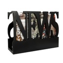 Újságtartó fekete - NEWS