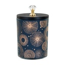 Üveg mécsestartó gyertyával, sötétkék - PRECIEUSE