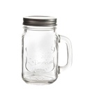 Üveg korsó fém tetővel, 450ml - CLAIRE