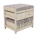 Ülőke tároló 3 fiókkal és kosárral - MALMÖ