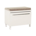 Ülőkés cipősszekrény, ülőpárnával, törtfehér - ROYAL LYS