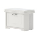 Ülőkés cipősszekrény, ülőpárnával, fehér - PERCE NEIGE