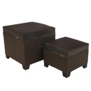 Ülőkés tároló szett, 2 db, barna - MADRID