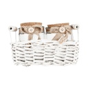 Üveg szett fonott kosárban, nagy, 2 db-os - PROVENCE