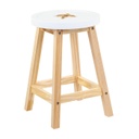 Ülőke gomb mintával, fehér - BOUTON