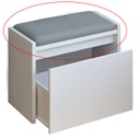 Ülőpárna fiókos padhoz, szürke - MILOR