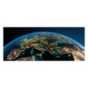 Üveg falikép, Európa, 50x125 cm, kék - TERRE