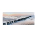 Üveg falikép, naplemente, 50x125 cm, narancssárga - ENSABLE