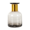 Üveg váza, világos füstbarna - CLOCHETTE