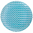 Üveg tányér kék - CHEVRON