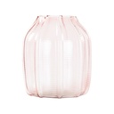 Üveg váza, 19 cm, halvány rózsaszín - LOTUS