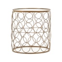 Üveglapos asztalka, 44 cm, arany - ARABESQUE