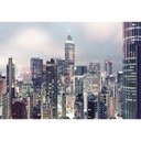 Városi látképet ábrázoló tapéta, 368x254 cm, fekete-világoskék - BUILDING