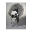 Vászon falikép, ballerina, 60x80 cm, fekete-fehér - BALLERINE