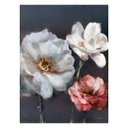 Vászon falikép, három virágszál, 60x80 cm, fehér-piros - FRAGILES