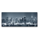 Vászon falikép, metropolisz, 60x150 cm, fekete-fehér - URBAN