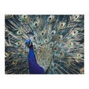 Vászon falikép, páva, 60x80 cm, pávakék - PAON