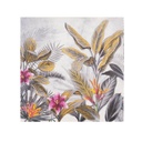 Vászon kép, két rózsaszín virággal, 40x40 cm, zöld - AECHMEAS 2