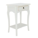 Vintage stílusú éjjeliszekrény, fiókkal, törtfehér - SWAN