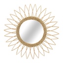 Virág formájú rattan tükör, 50 cm, natúr - SUN