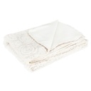 Virágmintás takaró 140x155, törtfehér - ELOISE