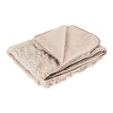 Virágmintás takaró 140x155, világosbarna - ELOISE