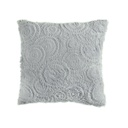 Virágmintás díszpárna, szürke - ELOISE