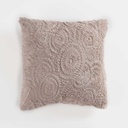 Virágmintás díszpárna, világosbarna - ELOISE