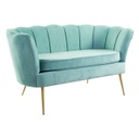 2 személyes bársonyszövet kanapé, menta - LADY