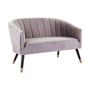 2 személyes bársony kanapé, pasztell lila - GATSBY