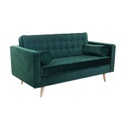 2 személyes bársony kanapé, sötétzöld - WINDSOR