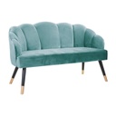 2 személyes bársony szövet kanapé, menta - PAPILLON