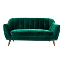 2 személyes velúr kanapé, pávazöld - SWING