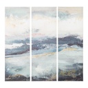 Absztrakt vászon falikép szett, 90x90 cm, kék-fehér - PACIFIQUE