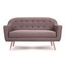 2 üléses skandináv szürkés lila kanapé, szürke gombokkal - DANDY