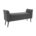 2 üléses pad karfával és tárolórésszel, sötétszürke - SHEFFIELD