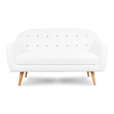 2 üléses skandináv fehér kanapé - DANDY