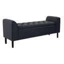 2 üléses szövet pad, karfával és tárolórésszel, antracit - CANNES