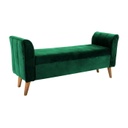 2 üléses velúr pad, karfával és tárolórésszel, pávazöld - SWING