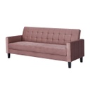 3 személyes ágyazható kanapé, ágyneműtartóval, púderrózsaszín - SPLENDIDE