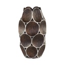 Fa hatású absztrakt váza, 21 cm, sötétbarna - ROSE DES SABLES