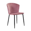 Bársony étkezőszék, tűzött, rózsaszín - RITZ