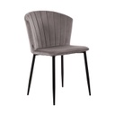 Bársony étkezőszék, tűzött, világosszürke - RITZ